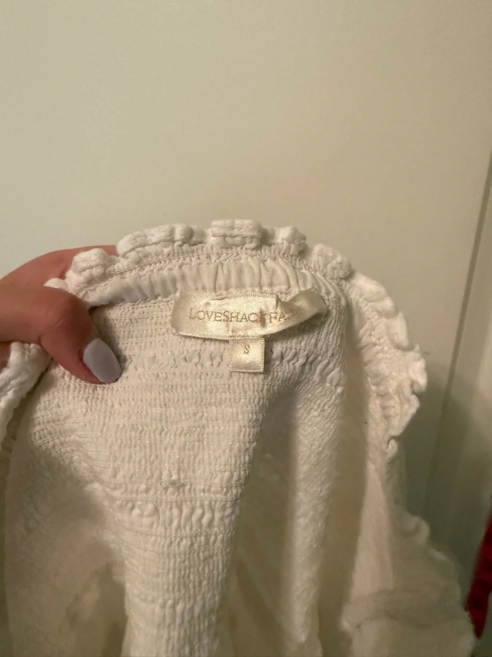 LoveShackFancy White Mini Skirt Size Small - Picture 5 of 5